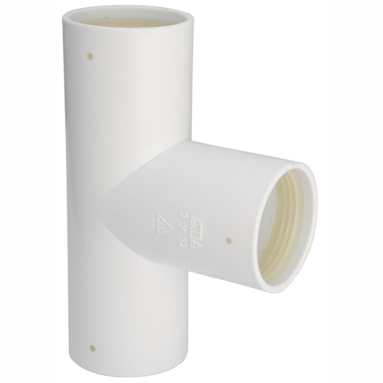 T-RÖR PP VIT 32MM MED GUMMITÄTNING | Beijerbygg Byggmaterial