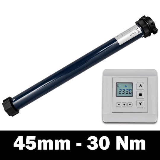 Rörmotor 45mm 30Nm/12 rpm inkl. styrenhet