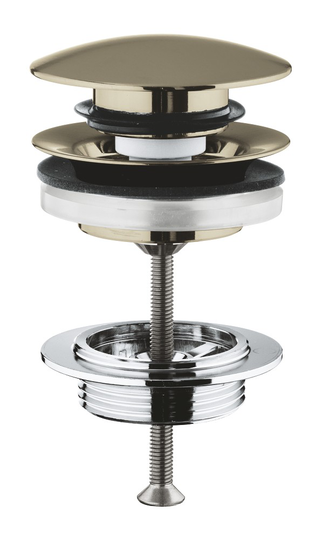 Grohe Bottenventil Borstad Nickel