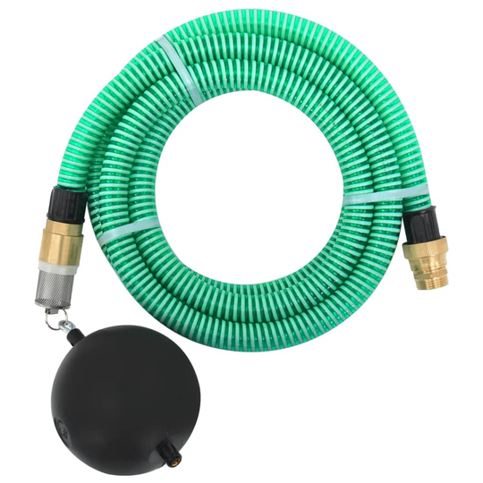 vidaXL Sugslang med kopplingar i mässing 5 m 25 mm grön