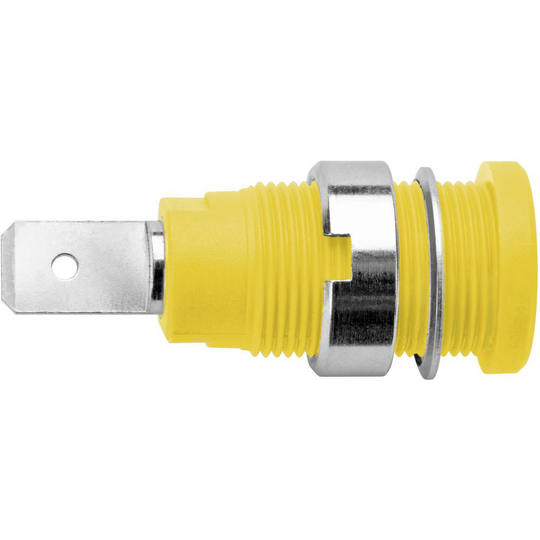 Schützinger SEB 6452 Ni / GE Säkerhets Labhylsa Hona inbyggd vertikal Stift-Ø: 4 mm Gul 1 st