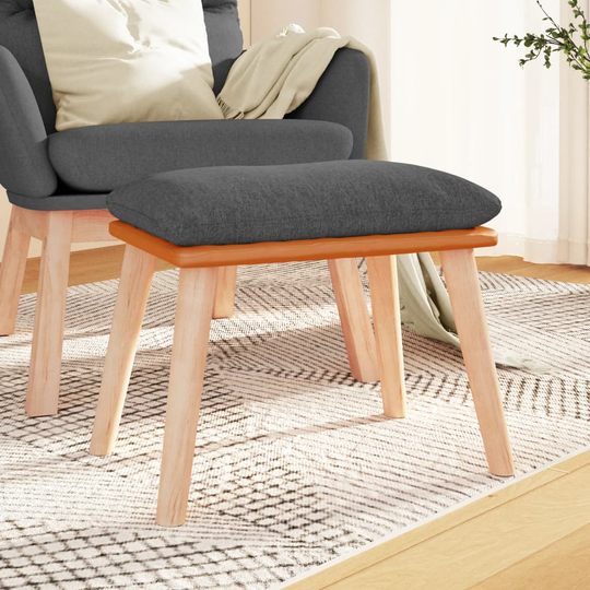 vidaXL Fotpall mörkgrå 45x29,5x39 cm tyg och konstläder