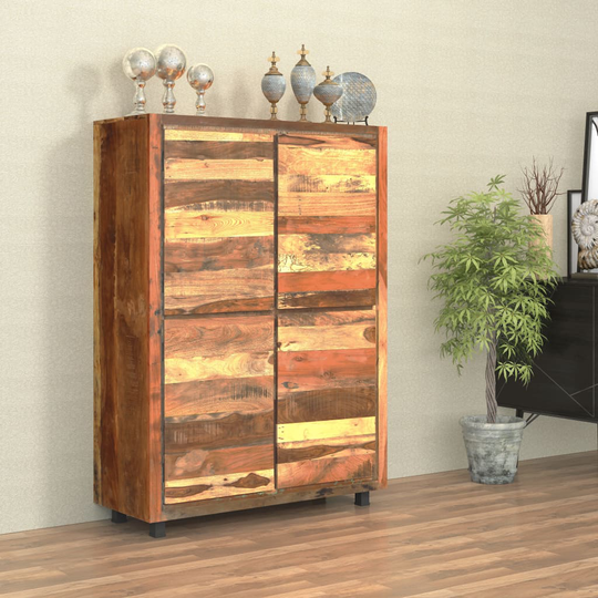 vidaXL Högskåp 110x44x147 cm massivt återvunnet trä