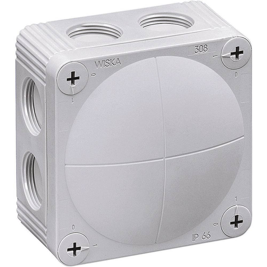 Wiska 10060400 Avgreningsbox (L x B x H) 85 x 85 x 51 mm Grå-vit (RAL 7035) IP66