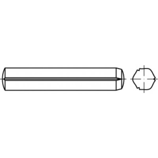 TOOLCRAFT TO-5437620 Räffelpinne,cylinderform 6 mm Stål 100 st