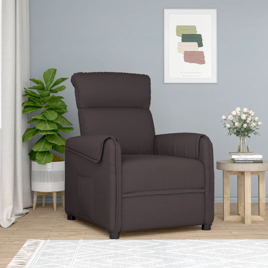 vidaXL Reclinerfåtölj brun tyg