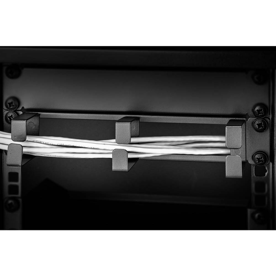 Renkforce RF-3429154 10 tum Nätverksskåp-kabelhållare 1 U Svart