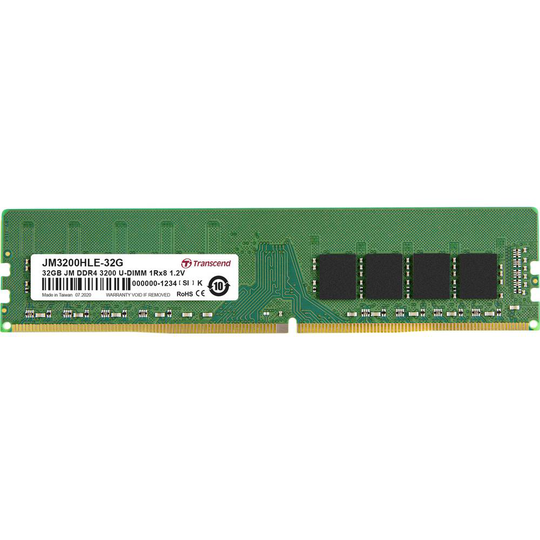 Transcend JM3200HLE-32G Internminne Desktop Modul JetRam 32 GB 1 x 32 GB DDR4 3200 MHz