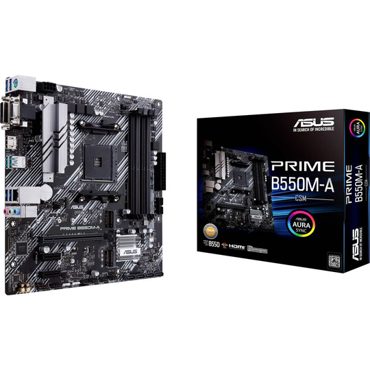 Asus PRIME B550M-A/CSM Moderkort Sockel AMD AM4 Formfaktor Micro-ATX Moderkort-chipset AMD® B550