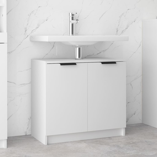 vidaXL Badrumsskåp vit 64,5x33,5x59 cm konstruerat trä
