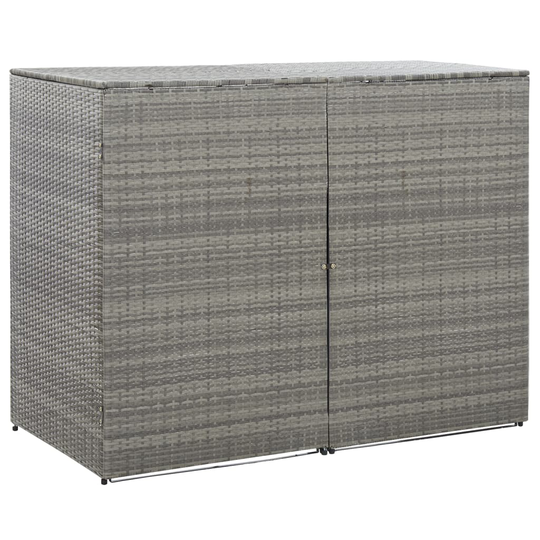 vidaXL Dubbelt skjul för soptunnor antracit 153x78x120 cm konstrotting