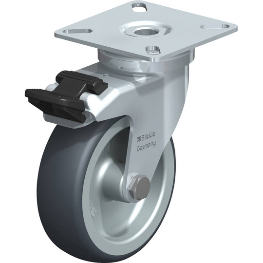 Blickle 309898 Apparat-länkhjul, Ø 70 mm med fixering Utförande Länkhjul med bulthål och stopp-fix-bromsar