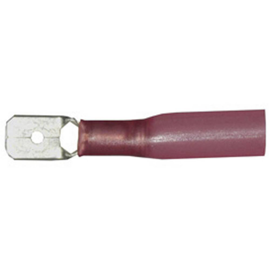 Vogt Verbindungstechnik 3910h Flatstiftkontakt med krympslang Anslutningsbredd: 6.3 mm Anslutningstjocklek: 0.8 mm 180 ° Delisolerad Röd 1 st