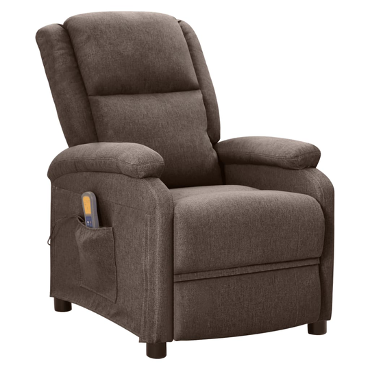 vidaXL Öronlappsfåtölj recliner taupe tyg