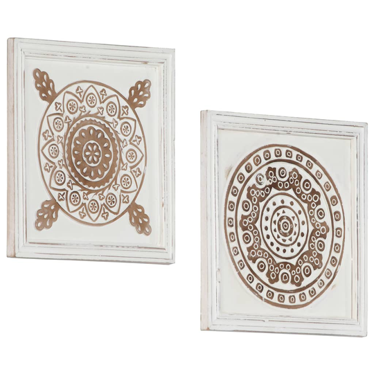 vidaXL Handsnidade väggpaneler 2 st MDF 40x40x1,5 cm