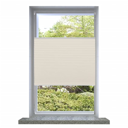 vidaXL Plisségardin 70x100 cm gräddvit