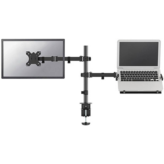 Neomounts by Newstar FPMA-D550NOTEBOOK 2x Monitor bordsfäste 25,4 cm (10) - 81,3 cm (32) Svängbar, Roterbar, Tiltbar, Notebook-förvaring
