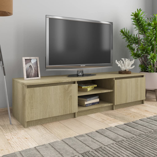 vidaXL TV-bänk sonoma-ek 140x40x35,5 cm spånskiva