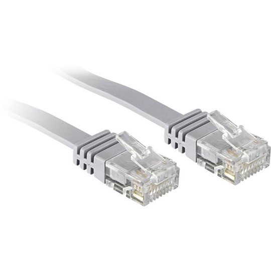 LINDY 47491 RJ45 Nätverk Anslutningskabel CAT 6 U/UTP 1.00 m Grå med låsskydd