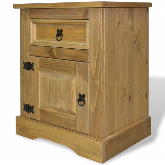 vidaXL Nattduksbord mexikansk Coronastil furu 53x39x67 cm