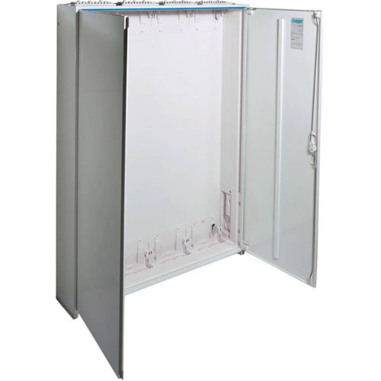 Hager ZB54S ZB54S Panel för mätarmontage Utanpåliggande, Infälld, delvis försänkt Moduler totalt = 432