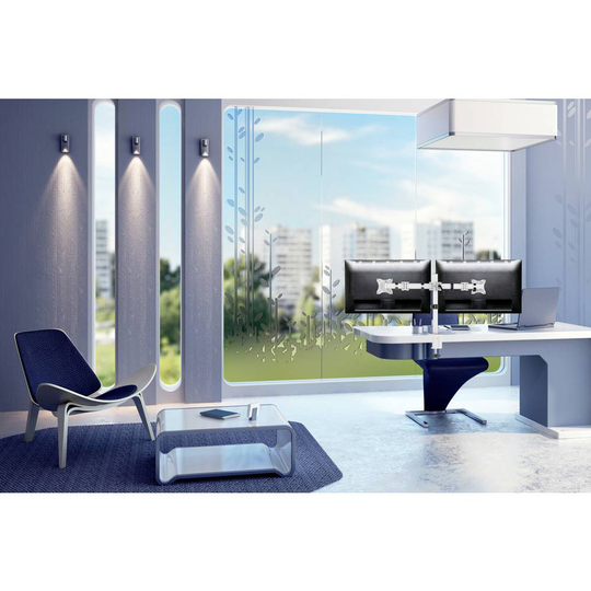 Neomounts by Newstar NM-D135DWHITE 2x Monitor bordsfäste 25,4 cm (10) - 68,6 cm (27) Roterbar, Svängbar, Tiltbar