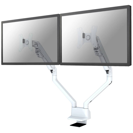 Neomounts by Newstar FPMA-D750DWHITE2 Monitor bordsfäste 25,4 cm (10) - 81,3 cm (32) Tilt + Svängbar, Justerbar i höjd, Roterbar
