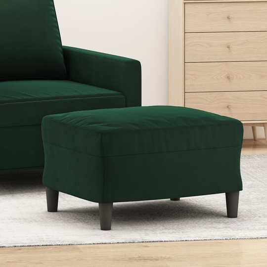 vidaXL Fotpall mörkgrön 60x50x41 cm sammet