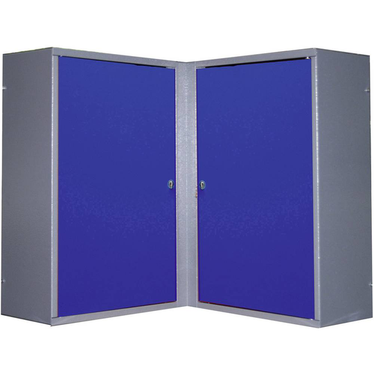 Küpper 70377 Hörn-väggskåp med 2 dörrar, ultramarinblå (L x B x H) 60 x 60 x 60 cm