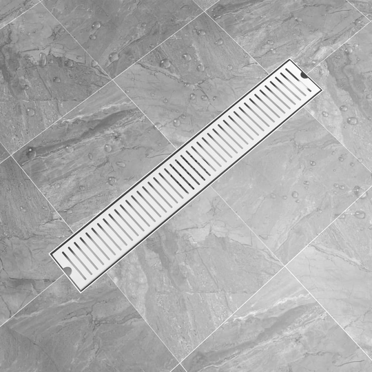 vidaXL Golvbrunn 73x14 cm rostfritt stål