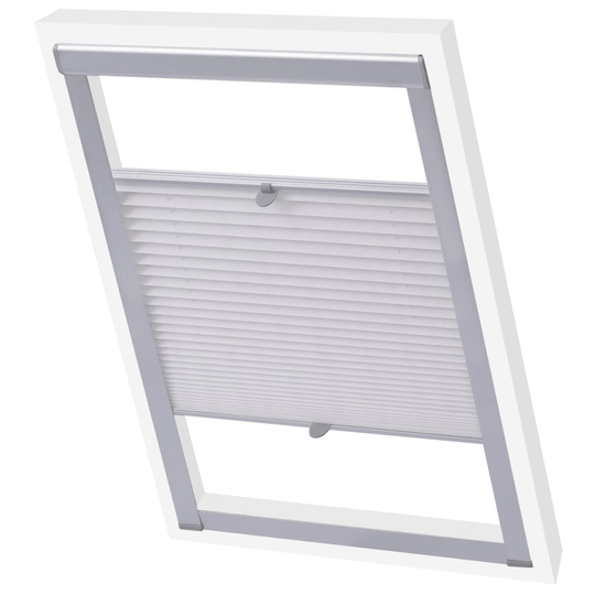 vidaXL Plisségardin vit S08/608
