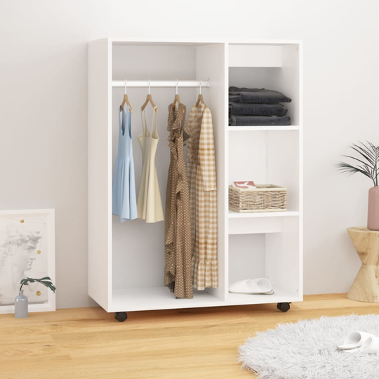 vidaXL Garderob vit 80x40x110 cm spånskiva