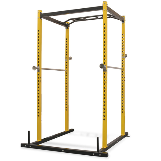 vidaXL Träningsstation 140x145x214 cm gul och svart