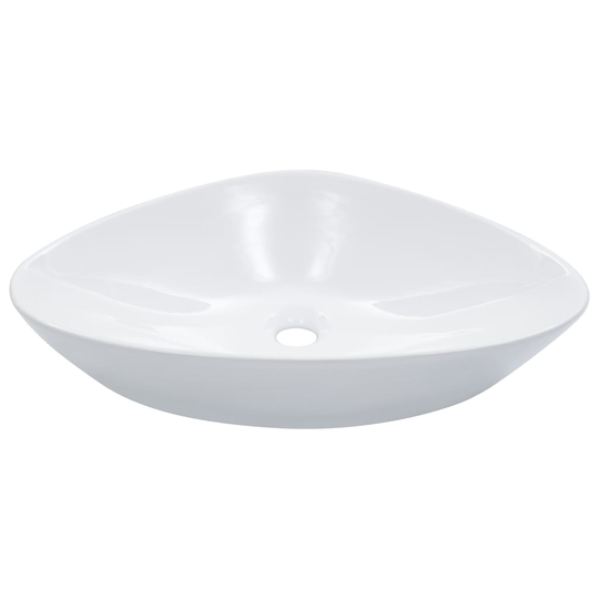 vidaXL Handfat 58,5x39x14 cm keramik vit
