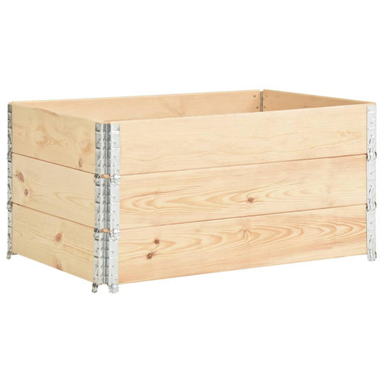 vidaXL Pallkrage 3 st 80x120 cm massiv furu