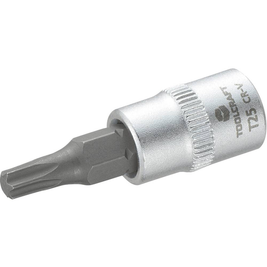 TOOLCRAFT T25 816083 T-Profil Hylsnyckel-bitsinsats T 25 1/4