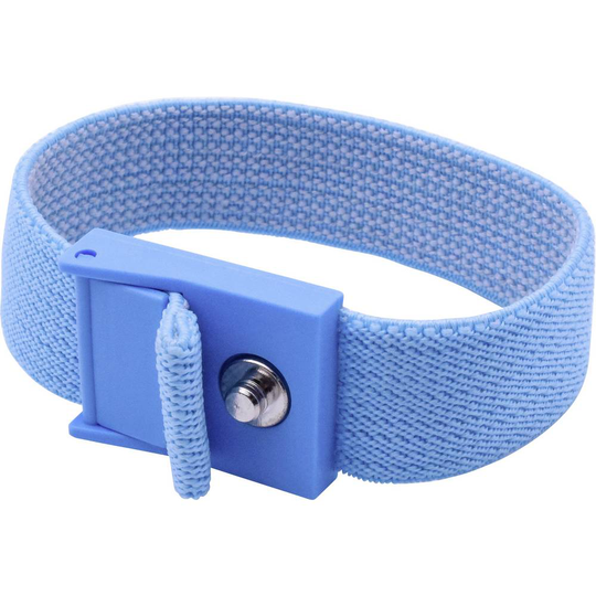 ESD-handledsband Blå Quadrios Tryckknapp 4 mm