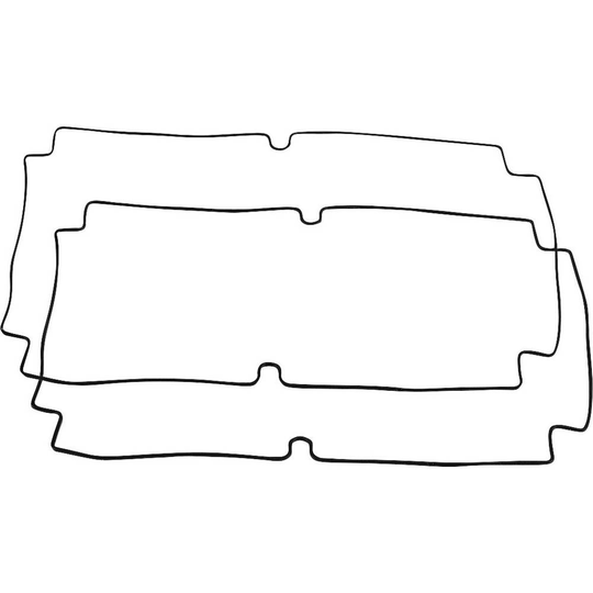 Hammond Electronics 1554XGASKET Tätning Silikon Svart (L x B x H) 300 x 200 x 3 mm 1 set