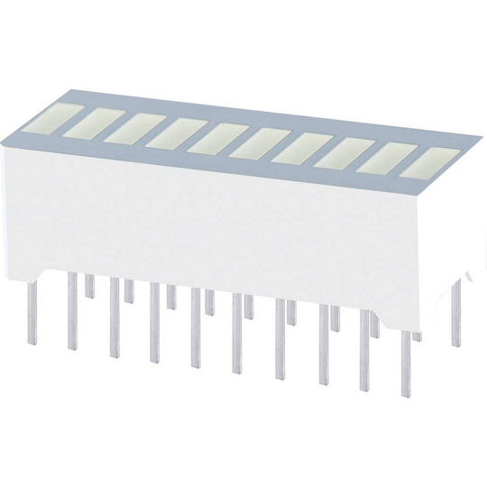 Kingbright DC-10EWA LED stapelgraf 10x Röd (L x B x H) 25.4 x 10.16 x 12 mm