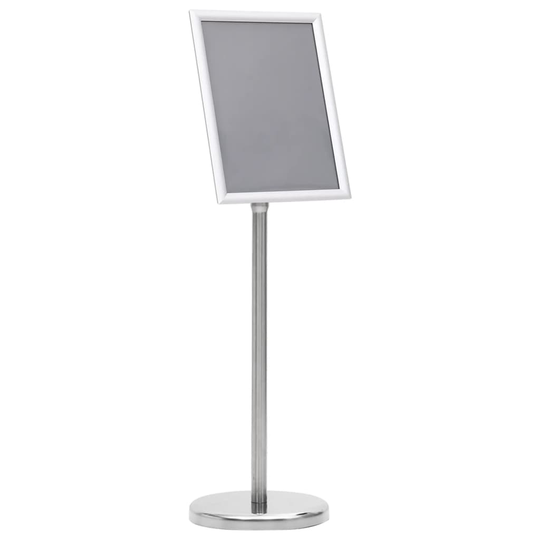 vidaXL Skyltställ A4 silver aluminiumlegering