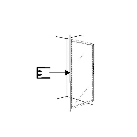 Ifö Solid SVGT N Golv- och takstöd 2700 mm Aluminium