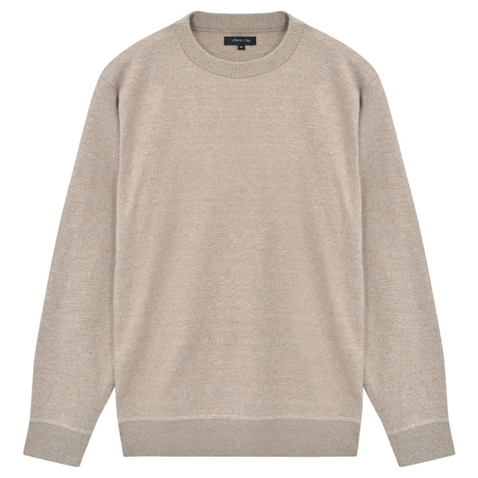 vidaXL Tröja 5 st herr rund hals beige XL