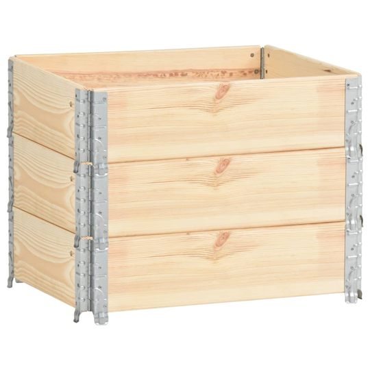 vidaXL Pallkrage 3 st 60x80 cm massiv furu