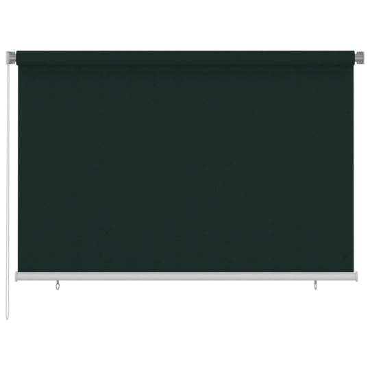 vidaXL Rullgardin utomhus 220x140 cm mörkgrön HDPE