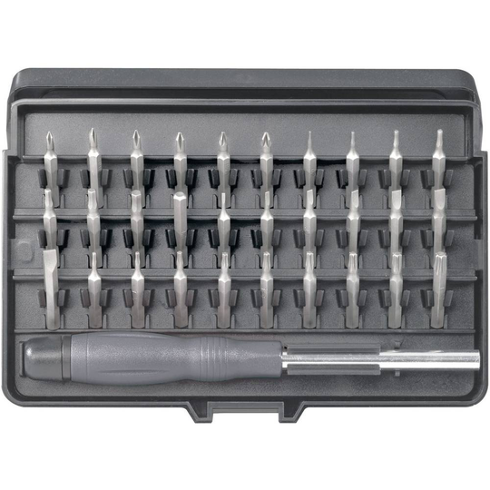 TOOLCRAFT 820935 Bit-Set 31 delar Spår, Stjärnspår Phillips, Stjärnspår Pozidriv, Inner-sexkantig, T-Profil