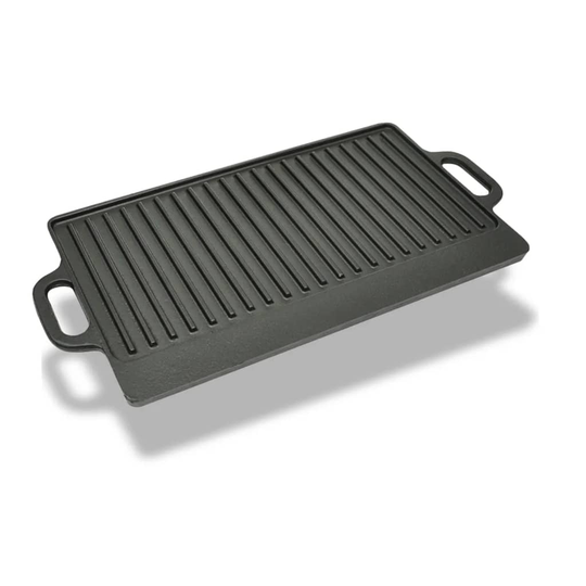 vidaXL Grillplatta gjutjärn 50x23 cm vändbar