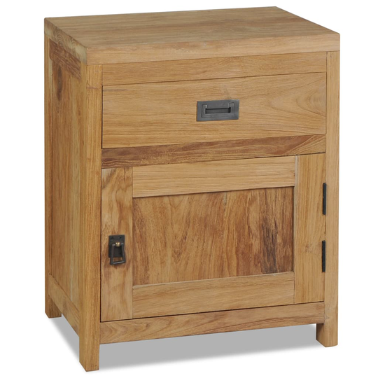vidaXL Nattduksbord i massiv teak 40x30x50 cm