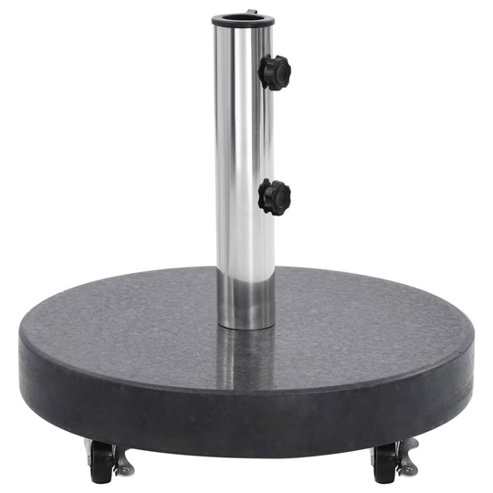 vidaXL Parasollfot granit 30 kg rund svart