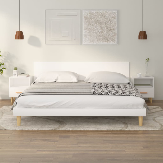 vidaXL Sängbord 2 st vit 40x35x47 cm