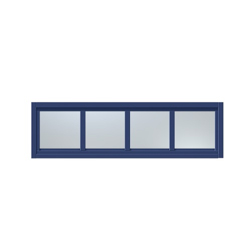 Överljus med spröjs Näs 10x5, Marinblå, Frostat glas